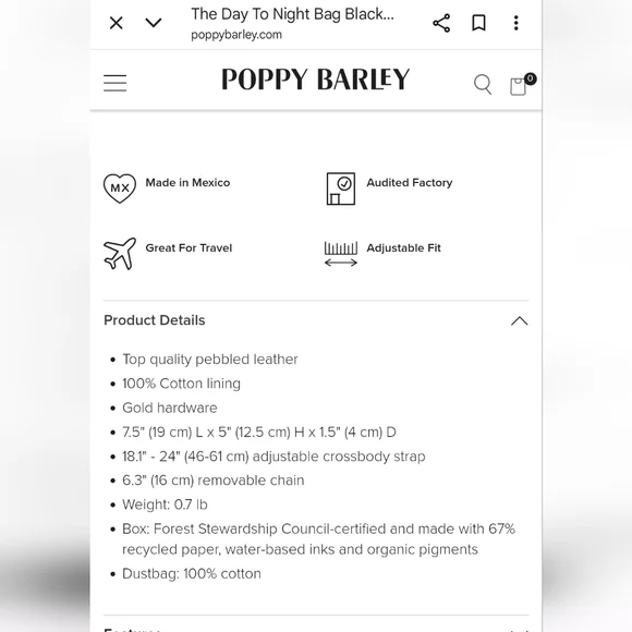 Poppy Barley Day To Night Bag With Matching Cardholder - Picture 7 of 9